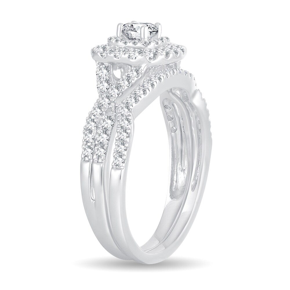 Diamond Bridal Set 1 ct tw Round 14K White Gold keUhiv0P Diamond Bridal Set 1 ct tw Round 14K White Gold keUhiv0P