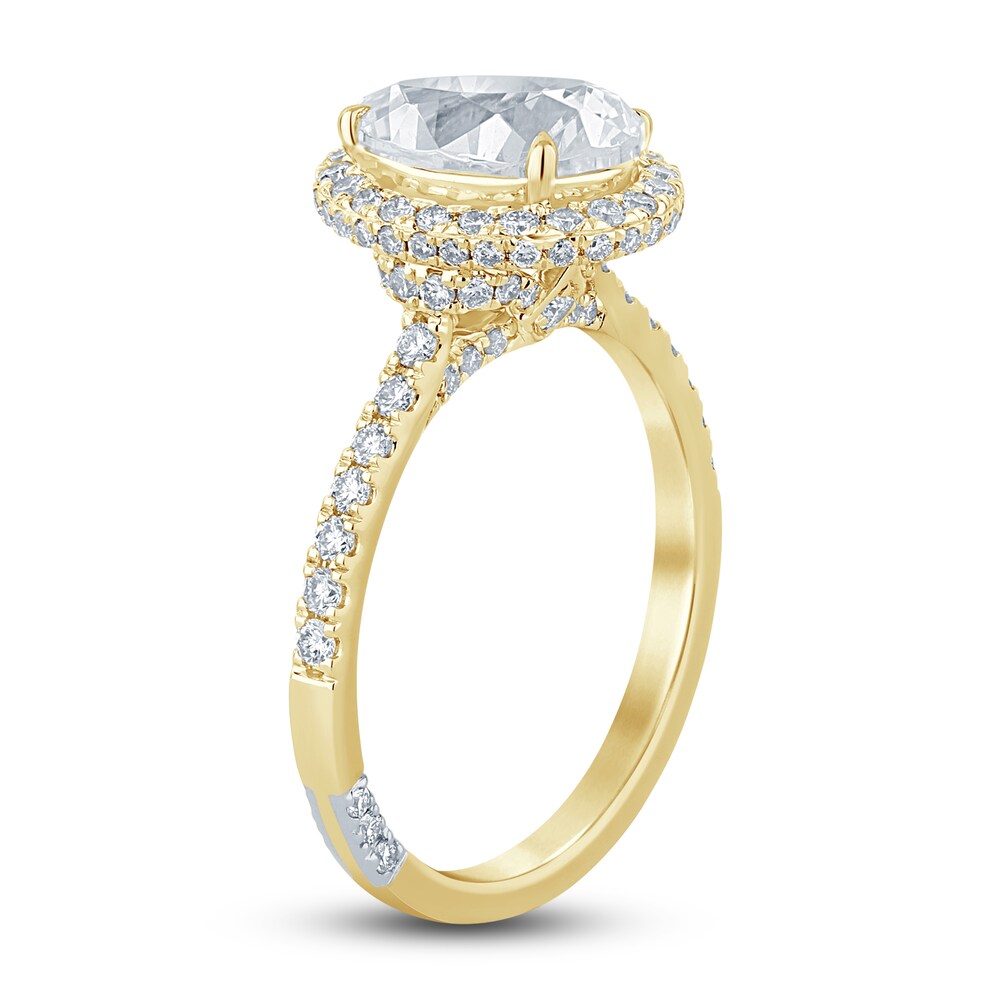 Pnina Tornai Diamond Engagement Ring 2-5/8 ct tw Oval/Round 14K Yellow Gold kiIIsI2t Pnina Tornai Diamond Engagement Ring 2-5/8 ct tw Oval/Round 14K Yellow Gold kiIIsI2t