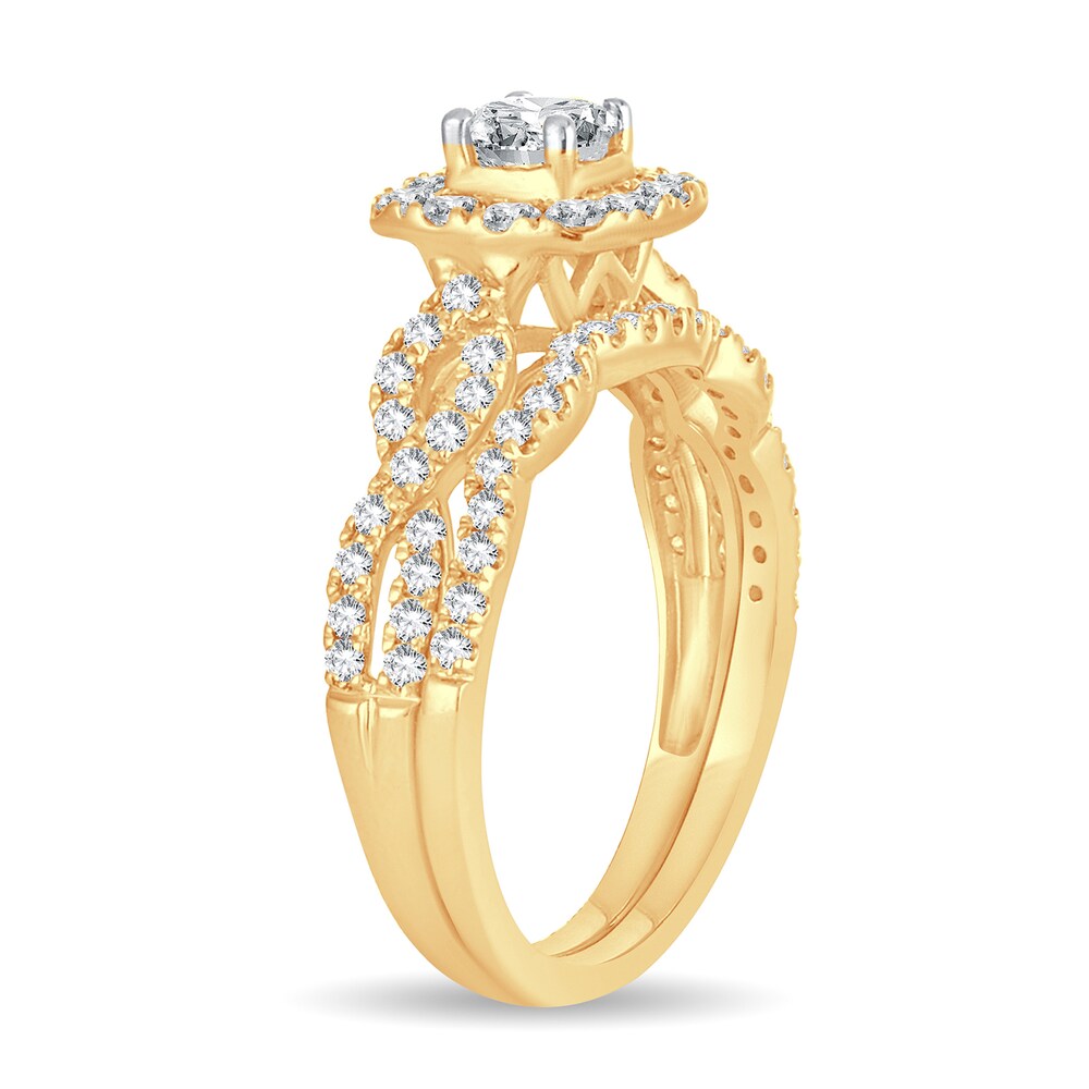 Diamond Bridal Set 1 ct tw Round 14K Yellow Gold knhSFz22 Diamond Bridal Set 1 ct tw Round 14K Yellow Gold knhSFz22