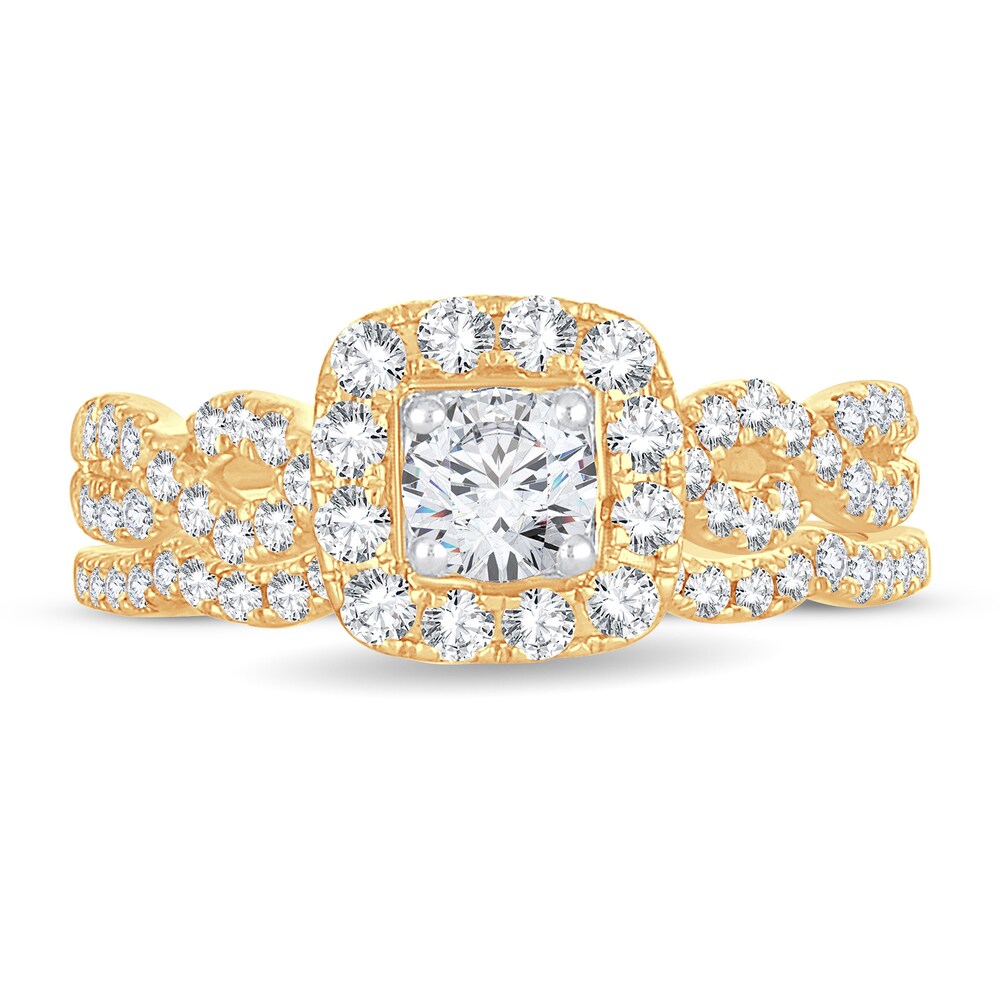 Diamond Bridal Set 1 ct tw Round 14K Yellow Gold knhSFz22 Diamond Bridal Set 1 ct tw Round 14K Yellow Gold knhSFz22