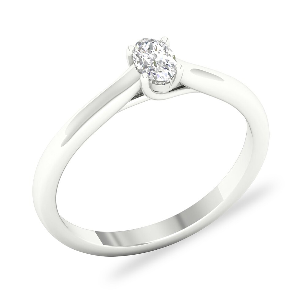 Diamond Solitaire Ring 1/4 ct tw Oval-cut 14K White Gold (SI2/I) kpIwOSbL Diamond Solitaire Ring 1/4 ct tw Oval-cut 14K White Gold (SI2/I) kpIwOSbL