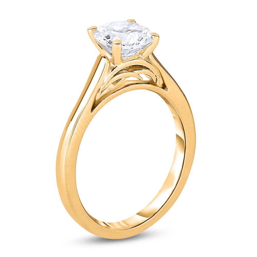 Diamond Solitaire Engagement Ring 1-1/2 ct tw Round 14K Yellow Gold (I2/I) kuuJIzBw