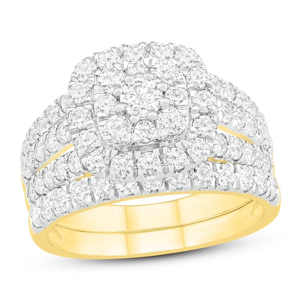 Diamond Bridal Set 1-3/4 ct tw Round 14K Yellow Gold kviTZMe3 Diamond Bridal Set 1-3/4 ct tw Round 14K Yellow Gold kviTZMe3