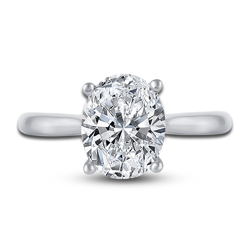 Lab-Created Diamond Solitaire Ring 2-1/2 ct tw Oval 14K White Gold (F/VS2) kw0Hqg2g Lab-Created Diamond Solitaire Ring 2-1/2 ct tw Oval 14K White Gold (F/VS2) kw0Hqg2g