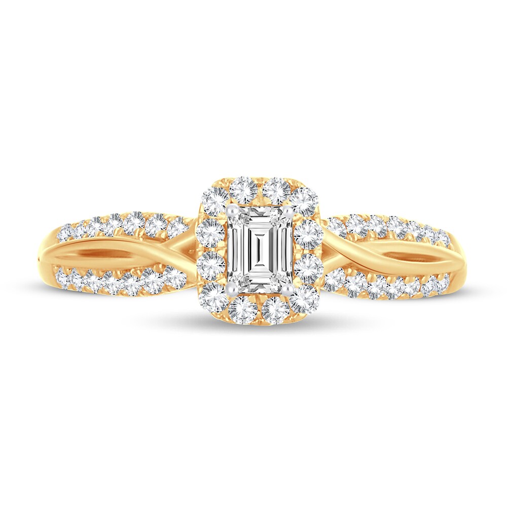 Diamond Ring 1/2 ct tw Emerald-cut 14K Yellow Gold kwv4j9KY Diamond Ring 1/2 ct tw Emerald-cut 14K Yellow Gold kwv4j9KY