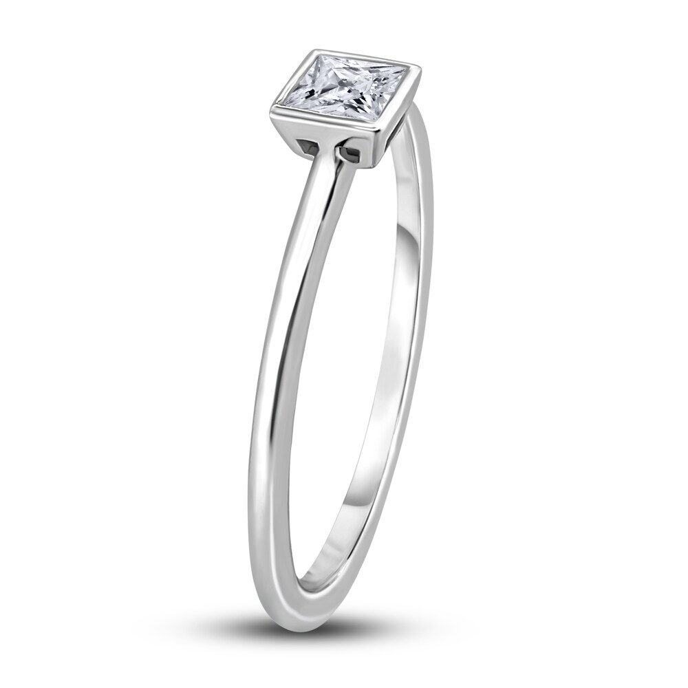 Diamond Solitaire Engagement Ring 1/4 ct tw Bezel-Set Princess 14K White Gold (I2/I) l1RIdj9d Diamond Solitaire Engagement Ring 1/4 ct tw Bezel-Set Princess 14K White Gold (I2/I) l1RIdj9d