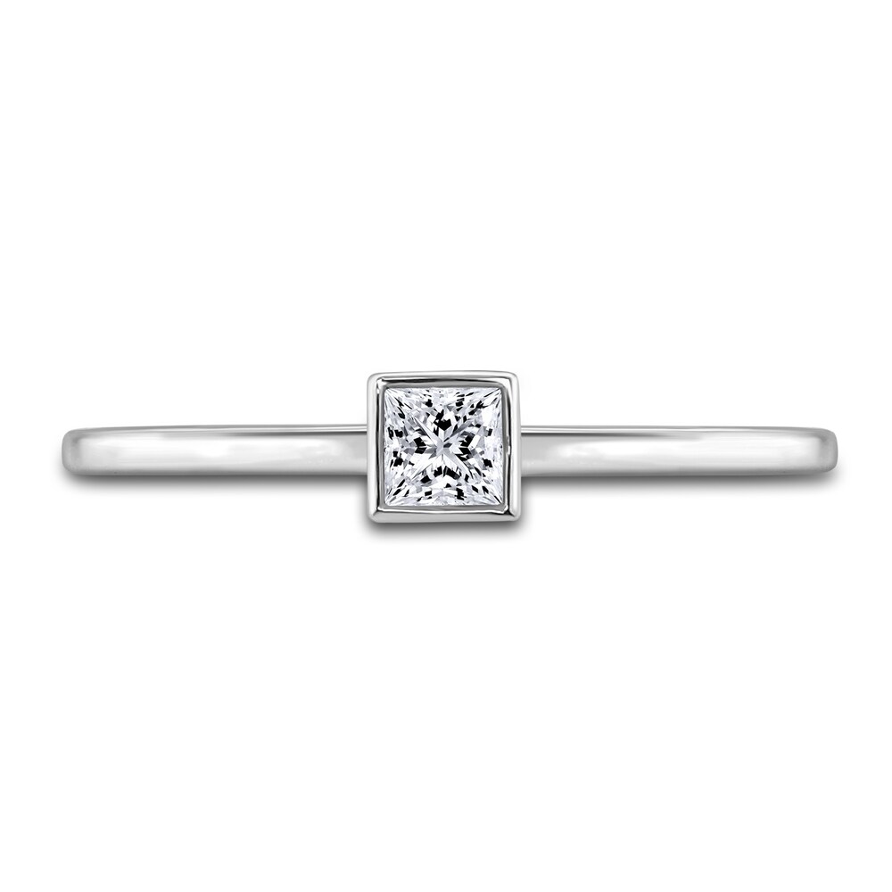 Diamond Solitaire Engagement Ring 1/4 ct tw Bezel-Set Princess 14K White Gold (I2/I) l1RIdj9d Diamond Solitaire Engagement Ring 1/4 ct tw Bezel-Set Princess 14K White Gold (I2/I) l1RIdj9d