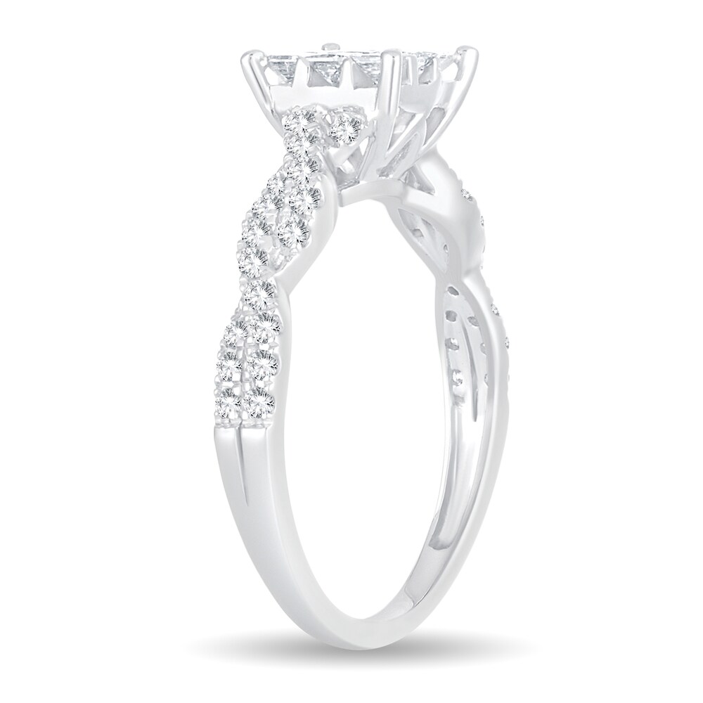 Diamond Ring 3/4 ct tw Princess 14K White Gold l2z88y1O Diamond Ring 3/4 ct tw Princess 14K White Gold l2z88y1O