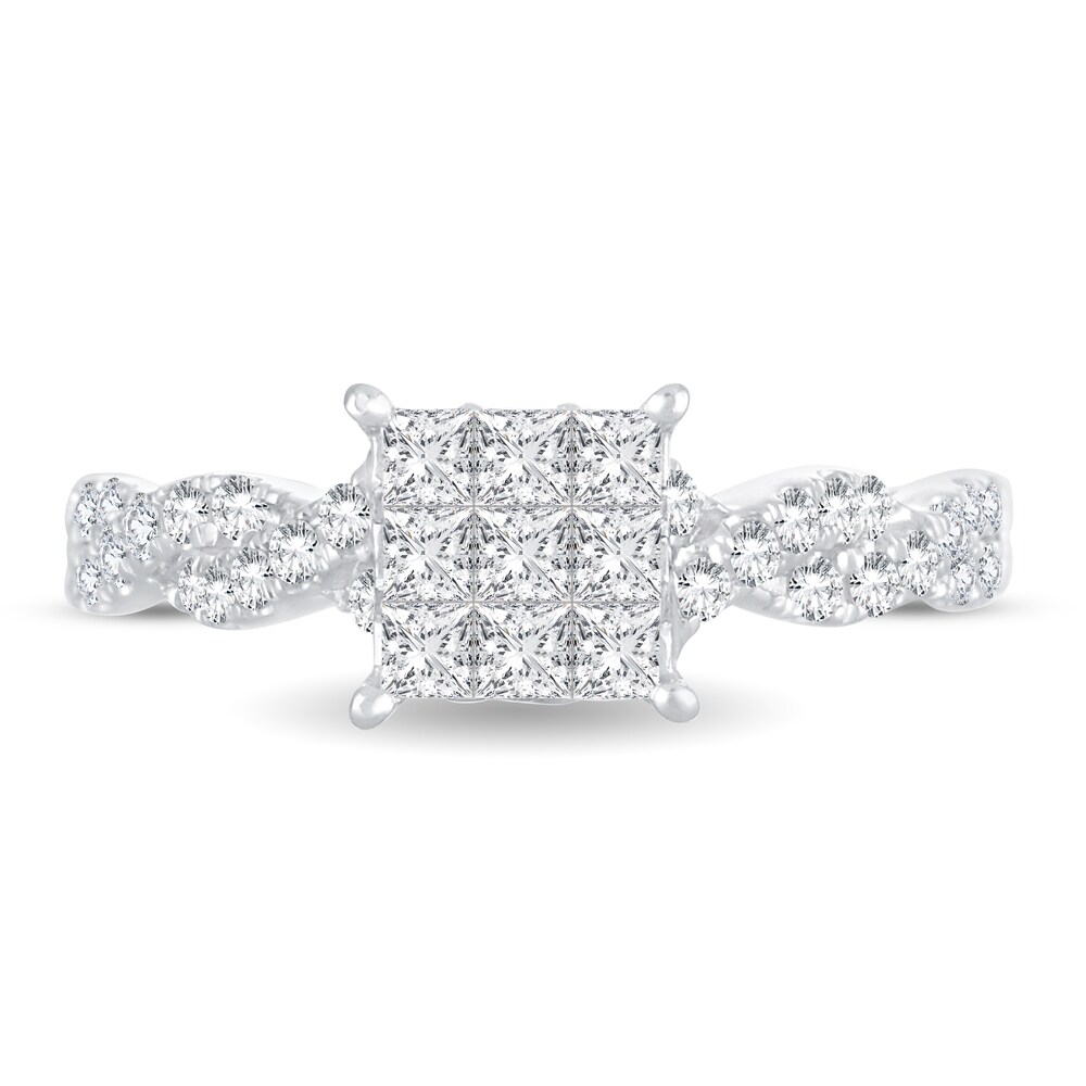 Diamond Ring 3/4 ct tw Princess 14K White Gold l2z88y1O Diamond Ring 3/4 ct tw Princess 14K White Gold l2z88y1O
