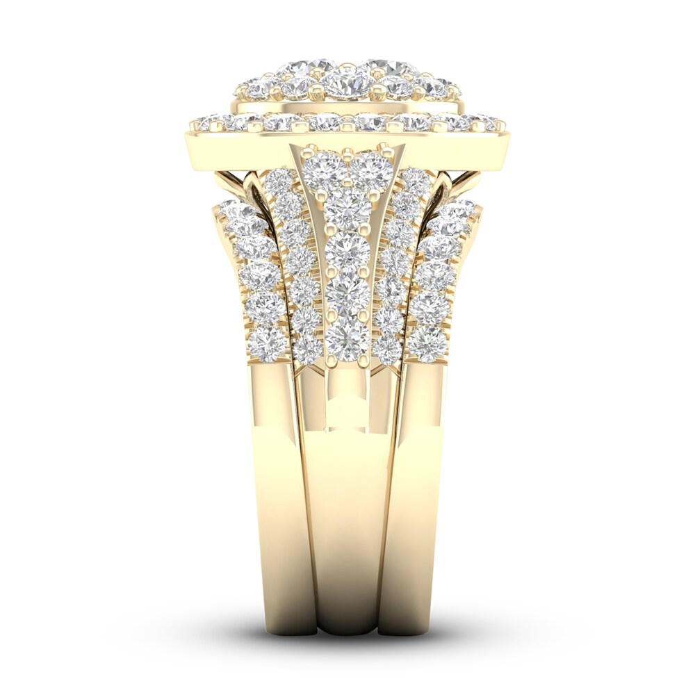 Diamond Bridal Set 2-1/2 ct tw Round 14K Yellow Gold ldxCN2Yd Diamond Bridal Set 2-1/2 ct tw Round 14K Yellow Gold ldxCN2Yd