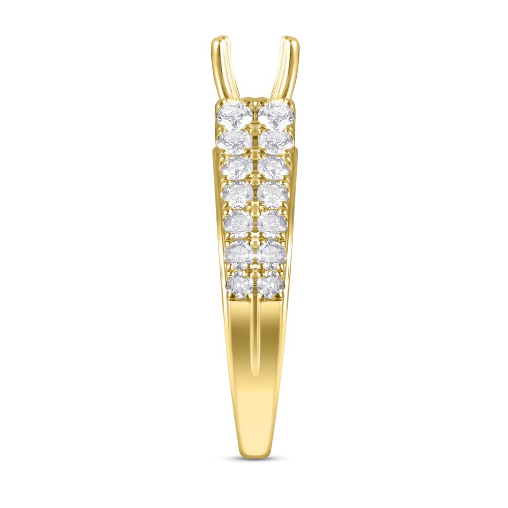 Diamond Ring Setting 1-1/4 ct tw Round 14K Yellow Gold leYRtZtZ Diamond Ring Setting 1-1/4 ct tw Round 14K Yellow Gold leYRtZtZ