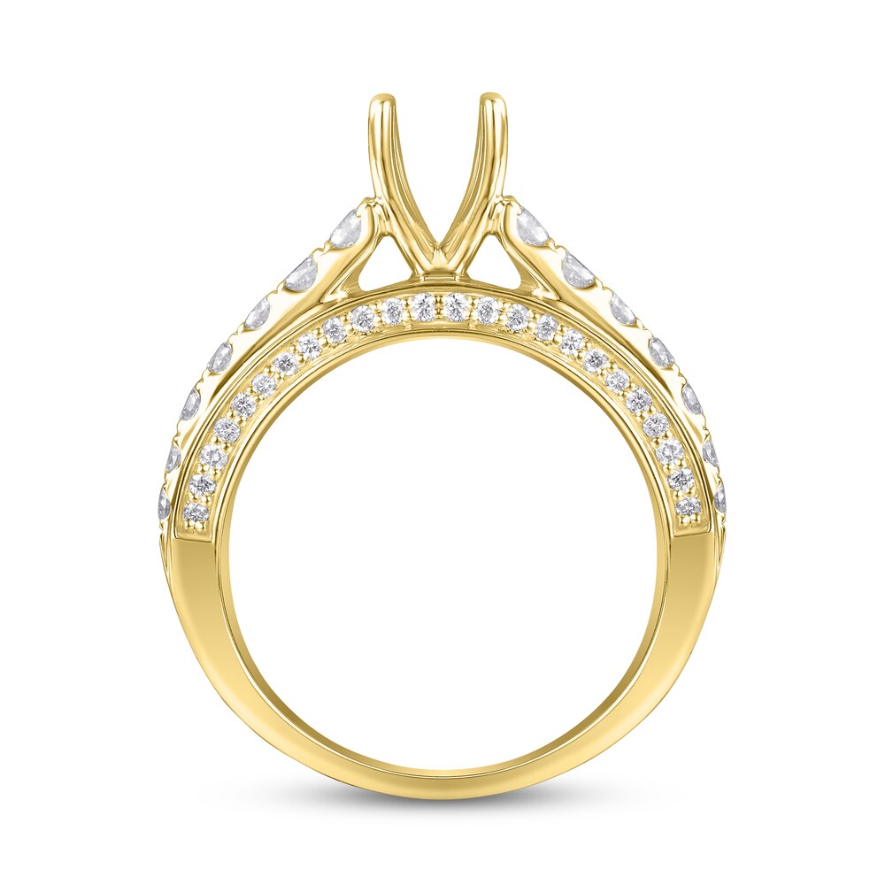 Diamond Ring Setting 1-1/4 ct tw Round 14K Yellow Gold leYRtZtZ Diamond Ring Setting 1-1/4 ct tw Round 14K Yellow Gold leYRtZtZ