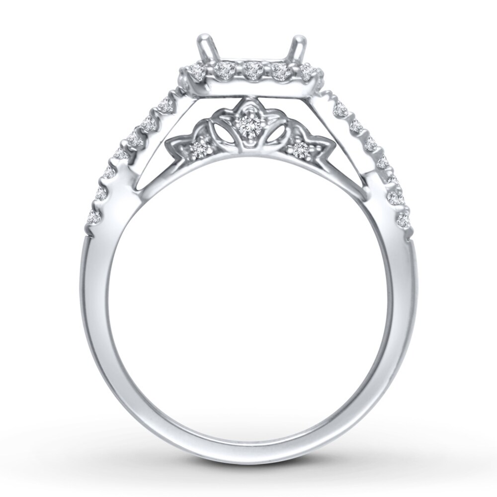 Diamond Ring Setting 1/2 ct tw Round-cut 14K White Gold lel2YF31 Diamond Ring Setting 1/2 ct tw Round-cut 14K White Gold lel2YF31