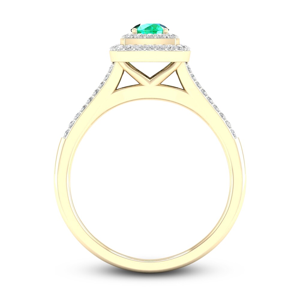 Natural Emerald Engagement Ring 1/4 ct tw Round 14K Yellow Gold lhZ8ZuX8 Natural Emerald Engagement Ring 1/4 ct tw Round 14K Yellow Gold lhZ8ZuX8