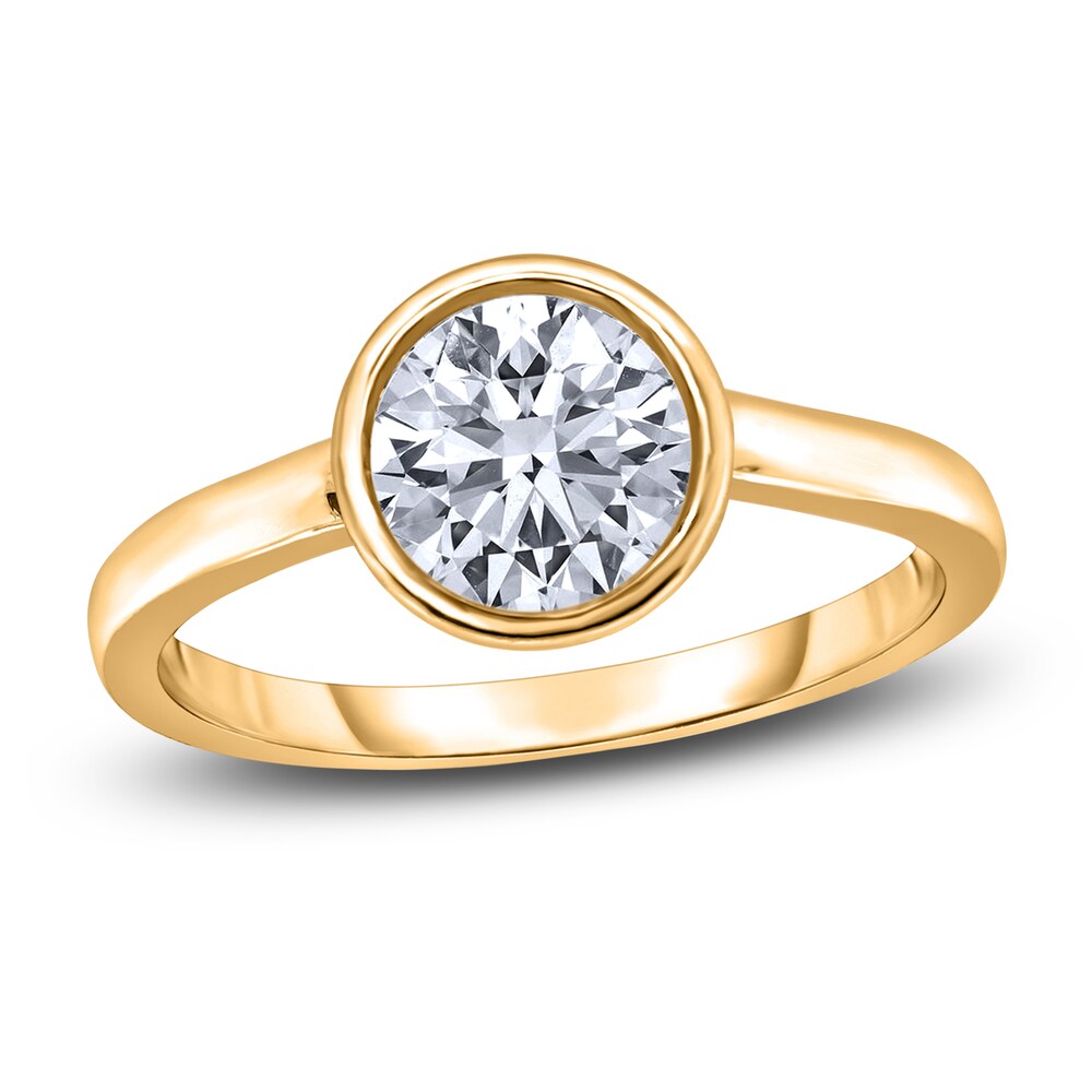 Diamond Solitaire Engagement Ring 2 ct tw Bezel-Set Round 14K Yellow Gold (I2/I) m9bBL9Kq Diamond Solitaire Engagement Ring 2 ct tw Bezel-Set Round 14K Yellow Gold (I2/I) m9bBL9Kq