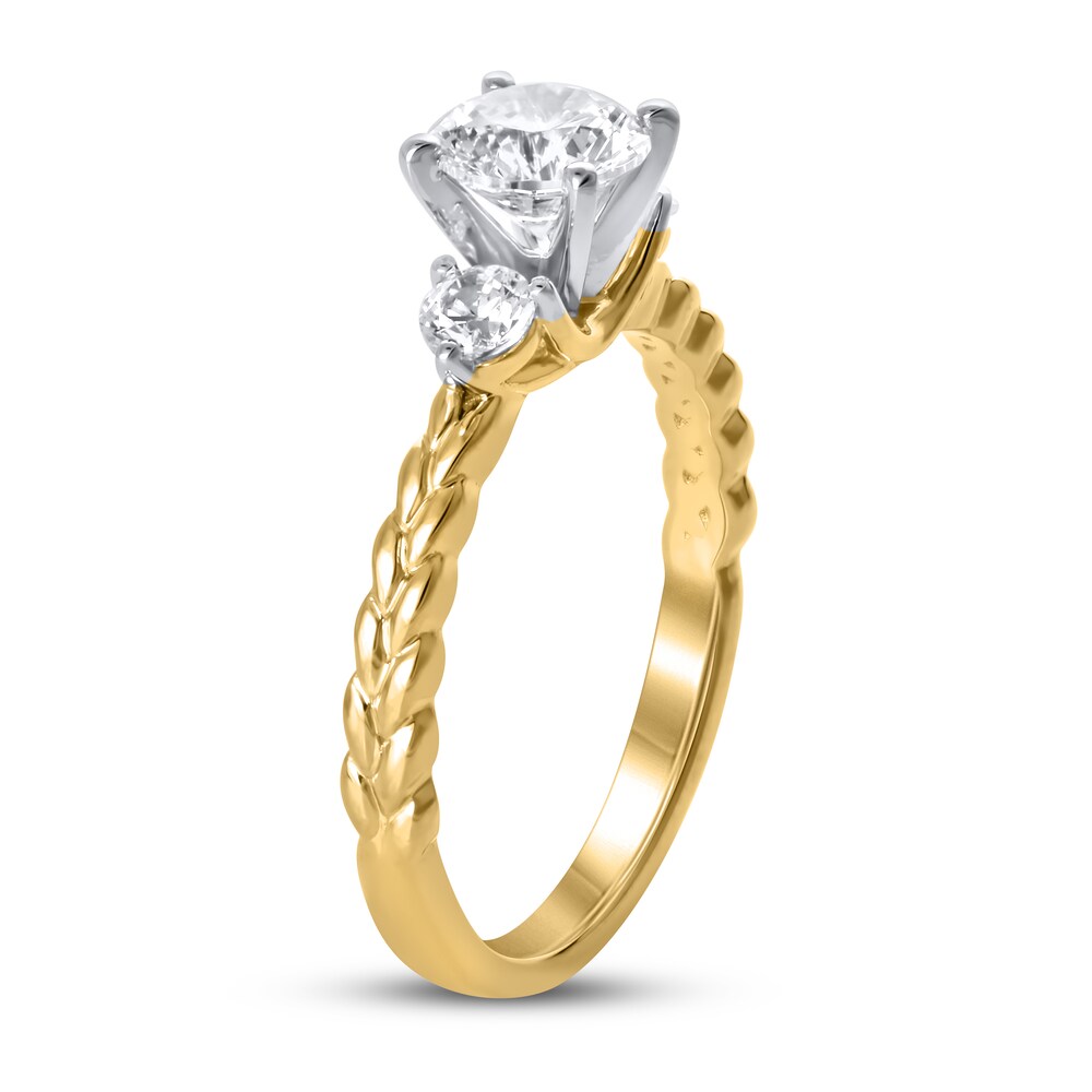 Diamond Engagement Ring 1-1/4 ct tw Round 14K Yellow Gold mA7ZEXSV Diamond Engagement Ring 1-1/4 ct tw Round 14K Yellow Gold mA7ZEXSV