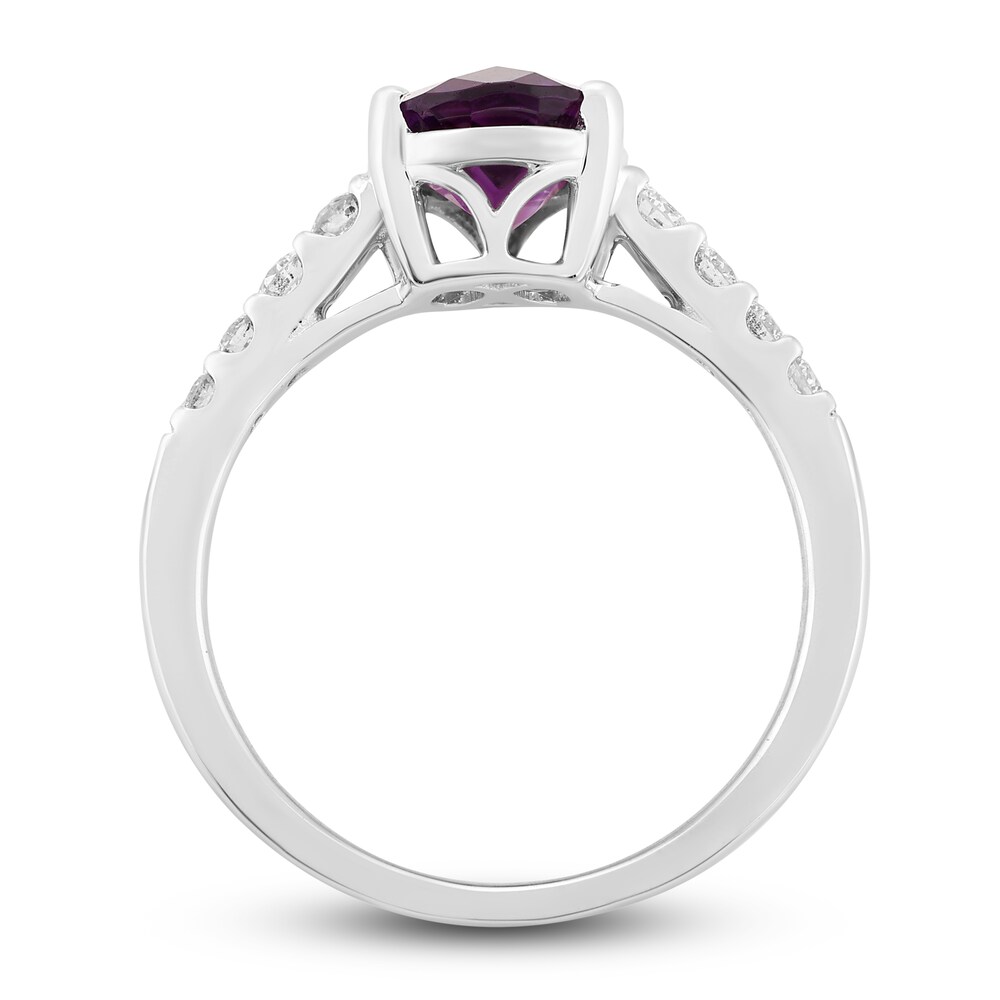 Natural Amethyst Engagement Ring 1/4 ct tw Diamonds 14K White Gold mSnJ4fzw Natural Amethyst Engagement Ring 1/4 ct tw Diamonds 14K White Gold mSnJ4fzw