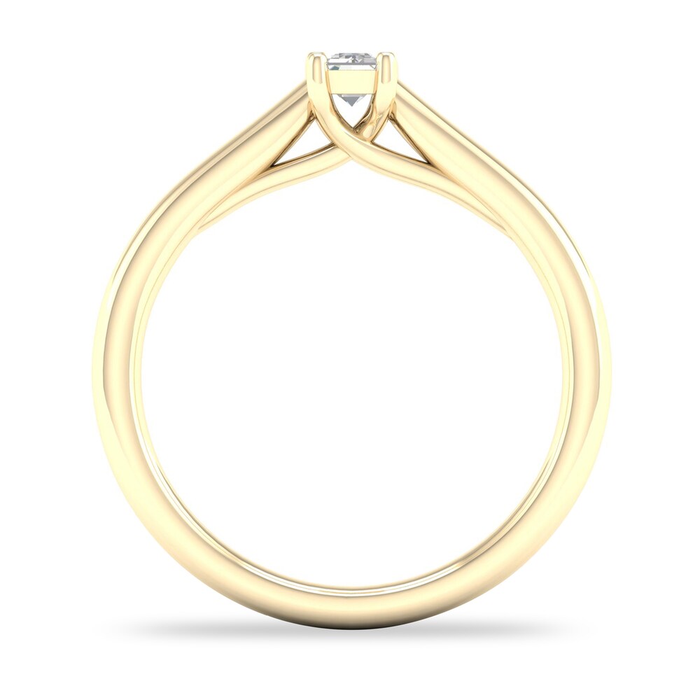 Diamond Solitaire Ring 1/4 ct tw Emerald-cut 14K Yellow Gold (SI2/I) mTPYMyhi Diamond Solitaire Ring 1/4 ct tw Emerald-cut 14K Yellow Gold (SI2/I) mTPYMyhi