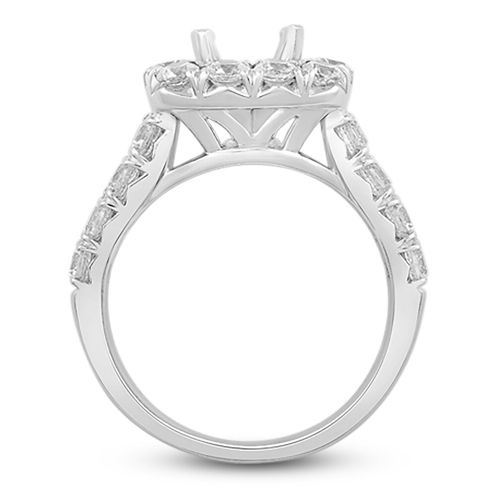 Engagement Ring 2-1/2 ct tw Princess/Round 14K White Gold mUIIGKga Engagement Ring 2-1/2 ct tw Princess/Round 14K White Gold mUIIGKga
