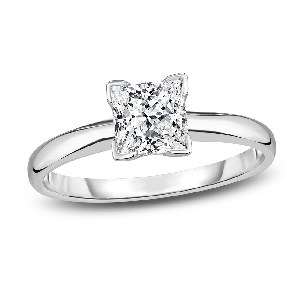 Diamond Solitaire Engagement Ring 3/4 ct tw Princess 14K White Gold (I2/I) mVgOFF1U Diamond Solitaire Engagement Ring 3/4 ct tw Princess 14K White Gold (I2/I) mVgOFF1U