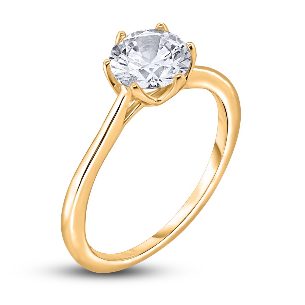 Diamond Cathedral Solitaire Engagement Ring 3/4 ct tw Round 14K Yellow Gold (I2/I) mY34nzZw Diamond Cathedral Solitaire Engagement Ring 3/4 ct tw Round 14K Yellow Gold (I2/I) mY34nzZw