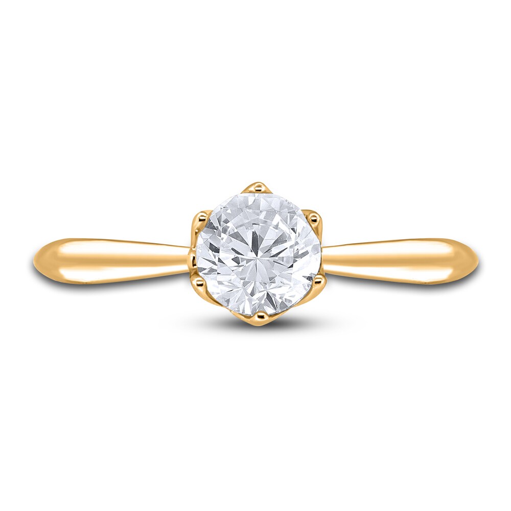 Diamond Cathedral Solitaire Engagement Ring 3/4 ct tw Round 14K Yellow Gold (I2/I) mY34nzZw Diamond Cathedral Solitaire Engagement Ring 3/4 ct tw Round 14K Yellow Gold (I2/I) mY34nzZw