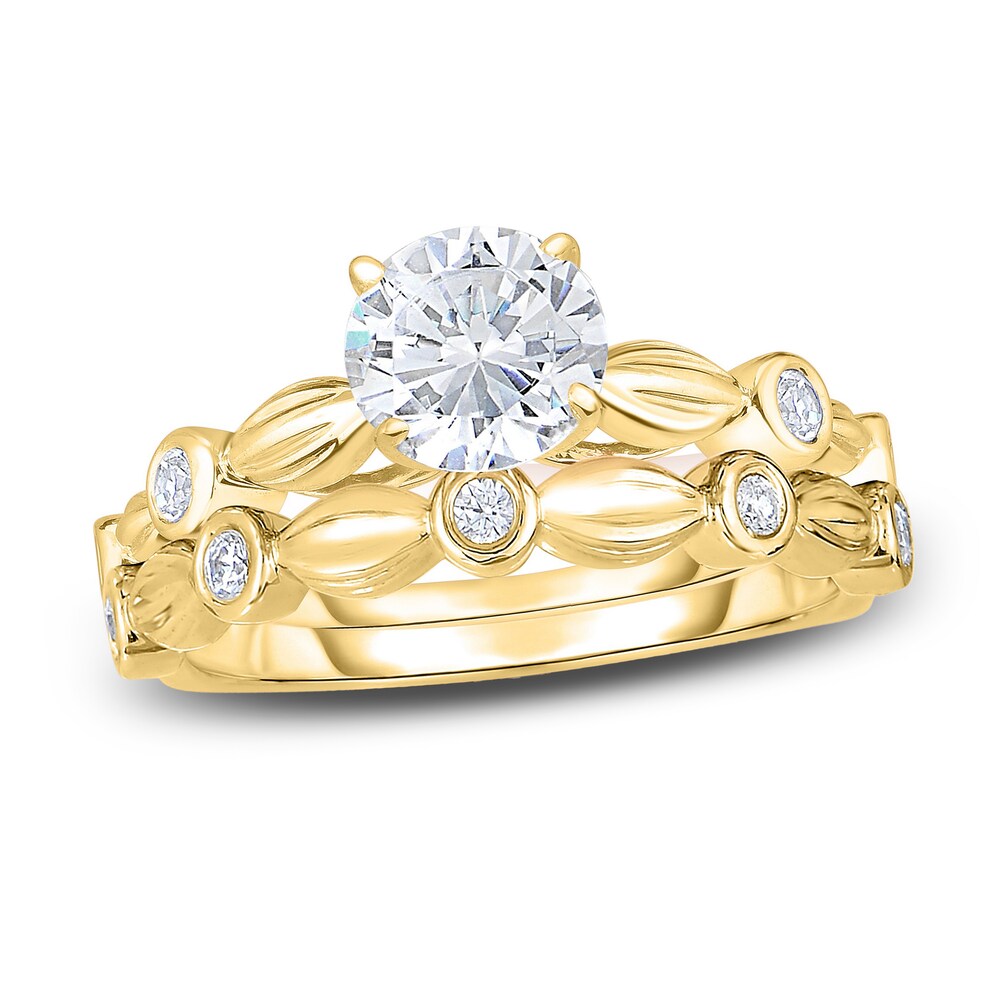 Diamond Bridal Set 7/8 ct tw Round 14K Yellow Gold mjrM1frF Diamond Bridal Set 7/8 ct tw Round 14K Yellow Gold mjrM1frF