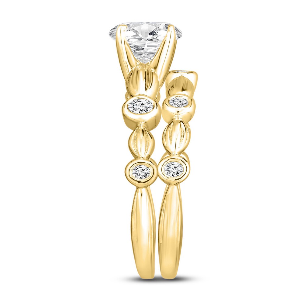 Diamond Bridal Set 7/8 ct tw Round 14K Yellow Gold mjrM1frF Diamond Bridal Set 7/8 ct tw Round 14K Yellow Gold mjrM1frF