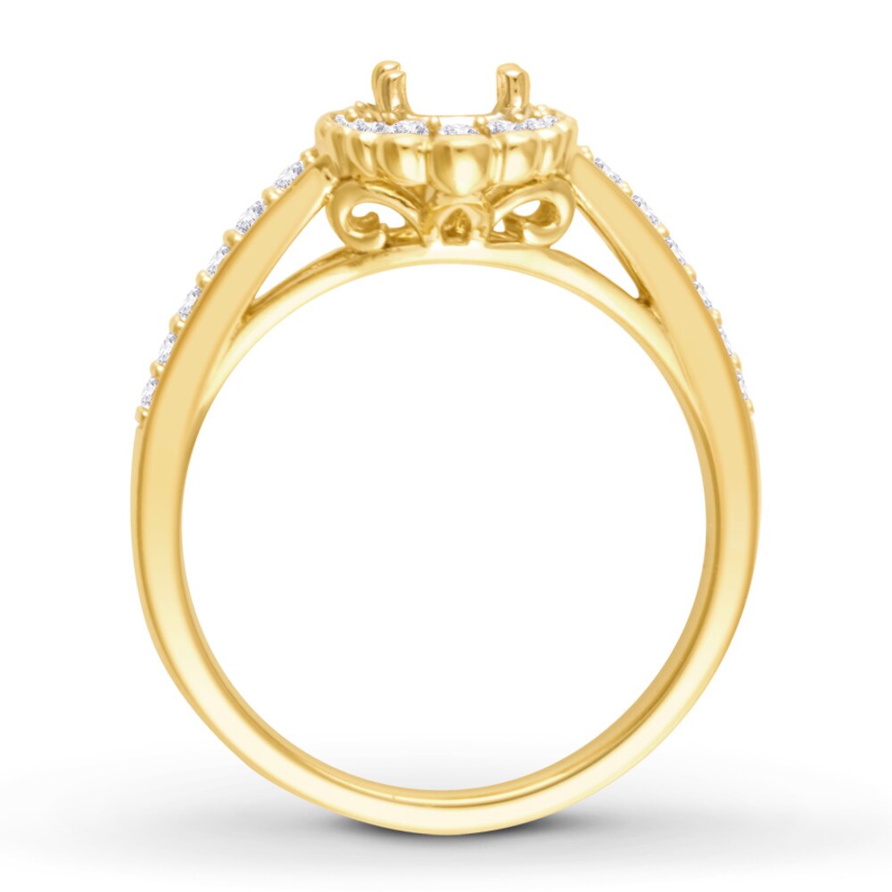 Diamond Ring Setting 1/3 ct tw Round-cut 14K Yellow Gold mo096SKN Diamond Ring Setting 1/3 ct tw Round-cut 14K Yellow Gold mo096SKN
