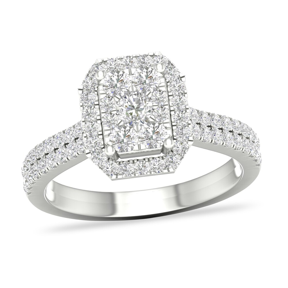Diamond Ring 3/4 ct tw Round-cut 14K White Gold mrv7PQ3W Diamond Ring 3/4 ct tw Round-cut 14K White Gold mrv7PQ3W