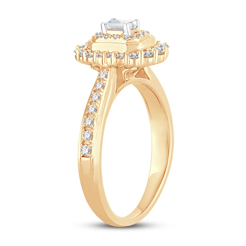 Diamond Ring 5/8 ct tw Emerald-cut 14K Yellow Gold mtnBi0ja Diamond Ring 5/8 ct tw Emerald-cut 14K Yellow Gold mtnBi0ja