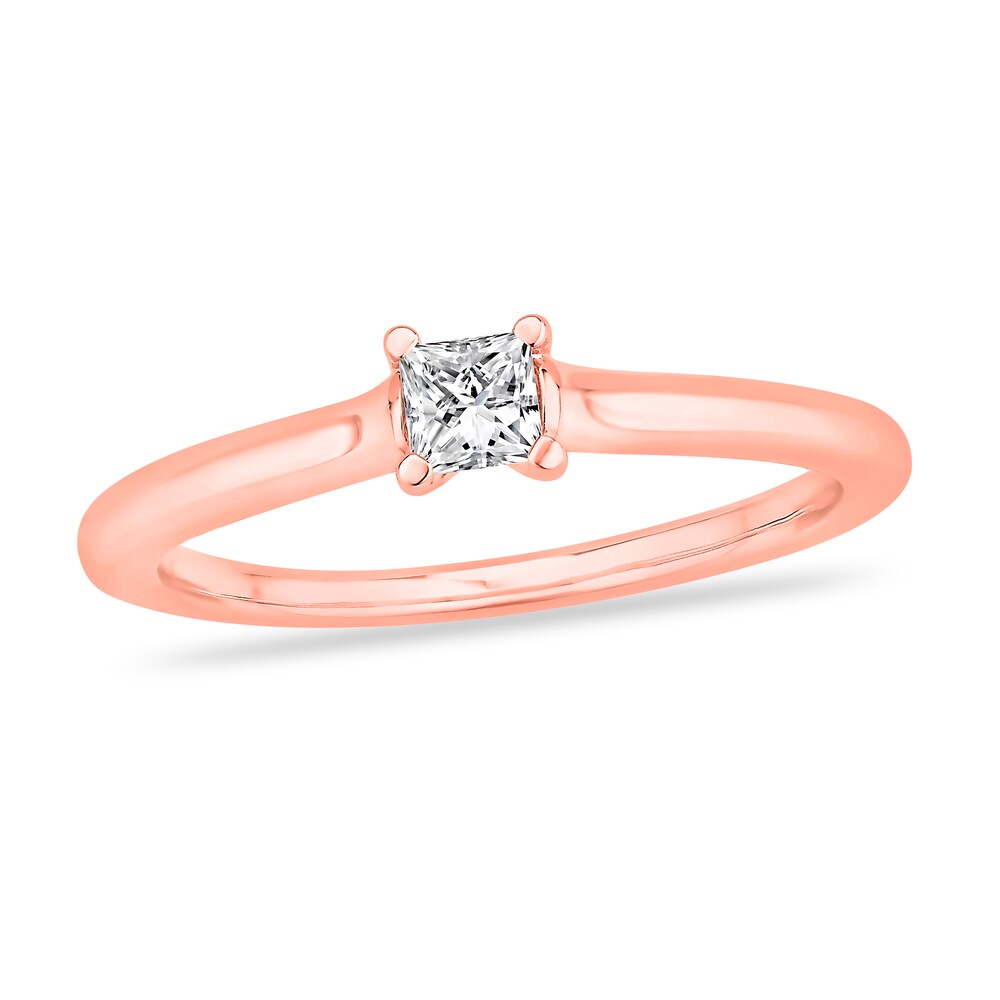 Diamond Solitaire Engagement Ring 1/4 ct tw Princess-cut 14K Rose Gold (I2/I) nuqWlQAH Diamond Solitaire Engagement Ring 1/4 ct tw Princess-cut 14K Rose Gold (I2/I) nuqWlQAH