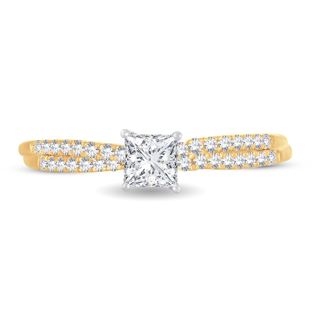 Diamond Ring 1/2 ct tw Princess 14K Yellow Gold nxKHjffP Diamond Ring 1/2 ct tw Princess 14K Yellow Gold nxKHjffP