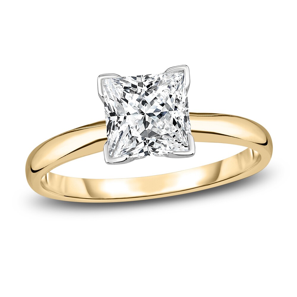 Diamond Solitaire Engagement Ring 1 ct tw Princess 14K Yellow Gold (I2/I) o0a0Rnyd Diamond Solitaire Engagement Ring 1 ct tw Princess 14K Yellow Gold (I2/I) o0a0Rnyd