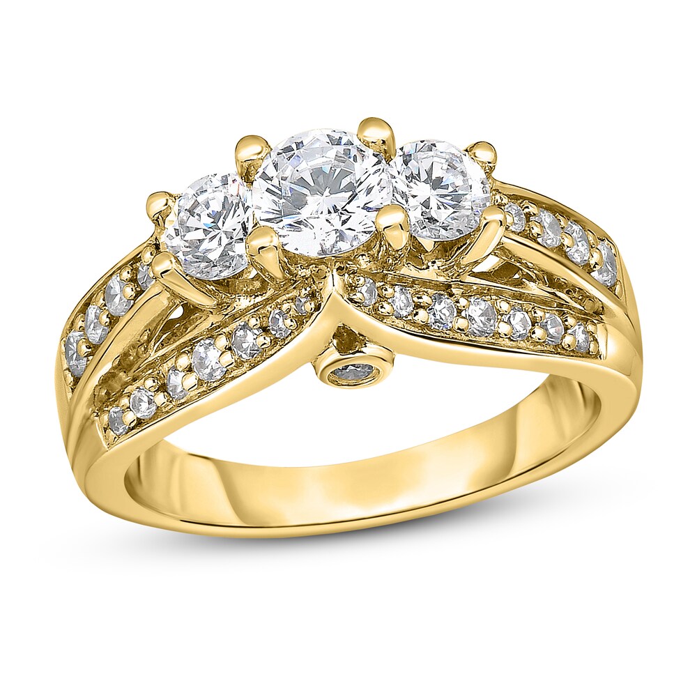 Diamond Ring 1-1/2 ct tw Round 14K Yellow Gold o3Ylxj3l Diamond Ring 1-1/2 ct tw Round 14K Yellow Gold o3Ylxj3l