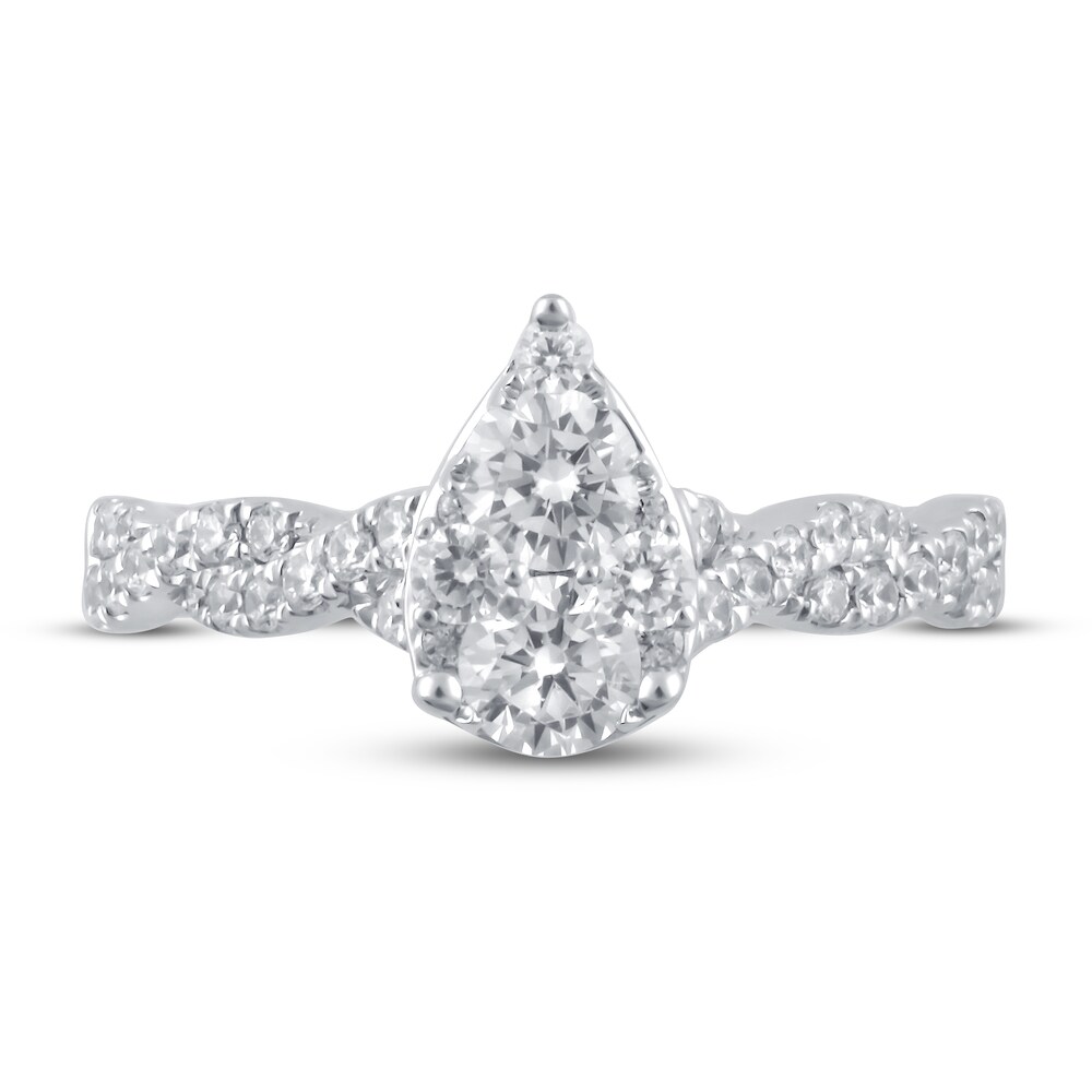 Diamond Engagement Ring 7/8 ct tw Round 14K White Gold o5tVEmUR Diamond Engagement Ring 7/8 ct tw Round 14K White Gold o5tVEmUR