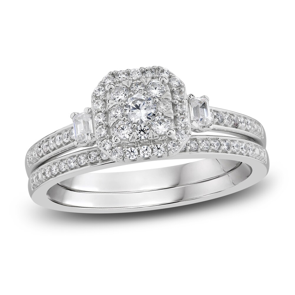 Diamond Bridal Set 1/2 ct tw Round/Emerald 14K White Gold o6VjPkpL Diamond Bridal Set 1/2 ct tw Round/Emerald 14K White Gold o6VjPkpL