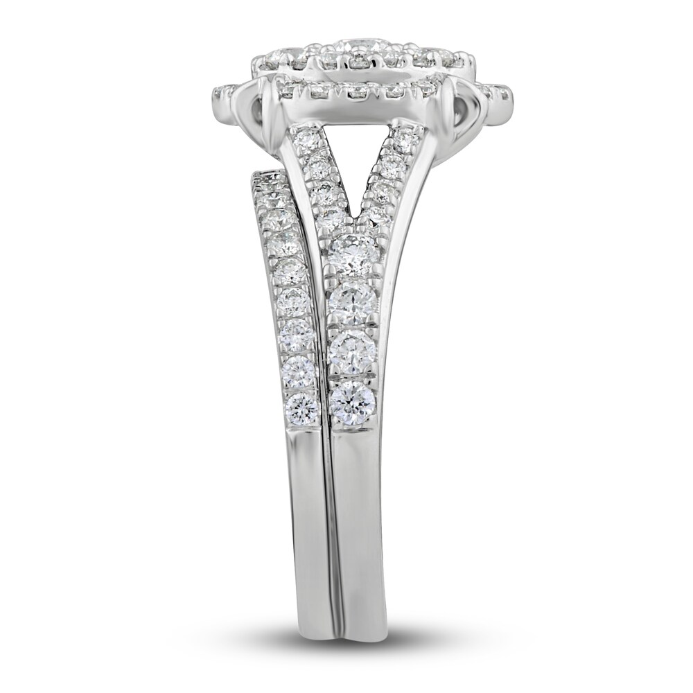 Diamond Oval Bridal Set 1-1/2 ct tw Round 14K White Gold o7SiAjCY Diamond Oval Bridal Set 1-1/2 ct tw Round 14K White Gold o7SiAjCY