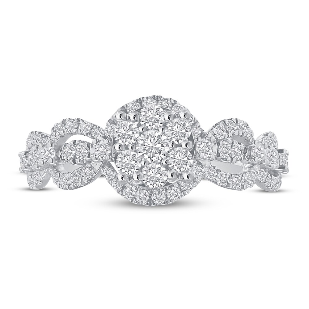 Diamond Engagement Ring 3/4 ct tw Round 14K White Gold oI7RyQDO Diamond Engagement Ring 3/4 ct tw Round 14K White Gold oI7RyQDO