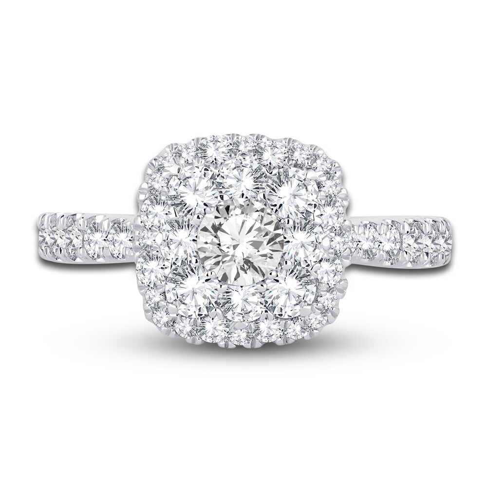 Diamond Engagement Ring 1-1/2 ct tw Round 14K White Gold oL5FEBgO Diamond Engagement Ring 1-1/2 ct tw Round 14K White Gold oL5FEBgO