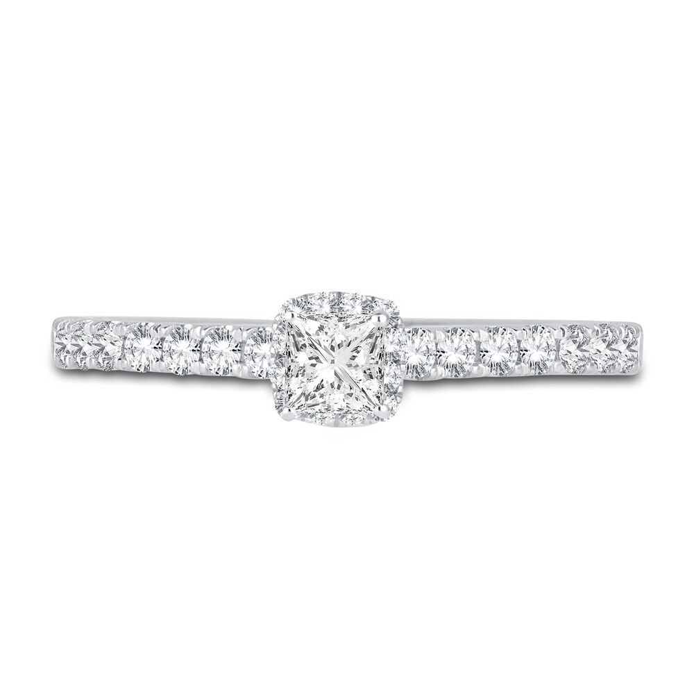 Diamond Engagement Ring 1/2 ct tw Princess/Round 14K White Gold oRINd6Kp Diamond Engagement Ring 1/2 ct tw Princess/Round 14K White Gold oRINd6Kp