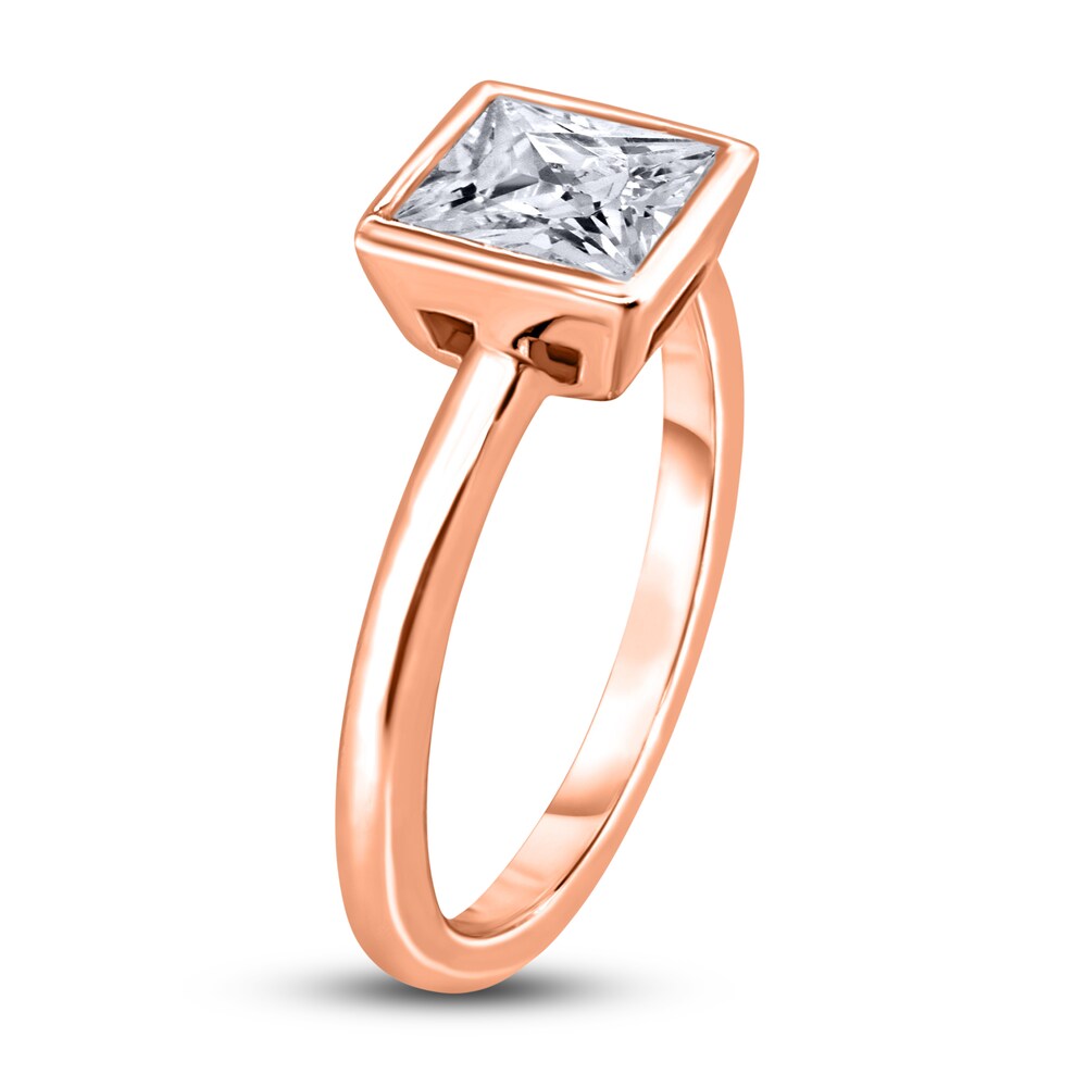 Diamond Solitaire Engagement Ring 2 ct tw Bezel-Set Princess 14K Rose Gold (I2/I) obuWAFGJ Diamond Solitaire Engagement Ring 2 ct tw Bezel-Set Princess 14K Rose Gold (I2/I) obuWAFGJ