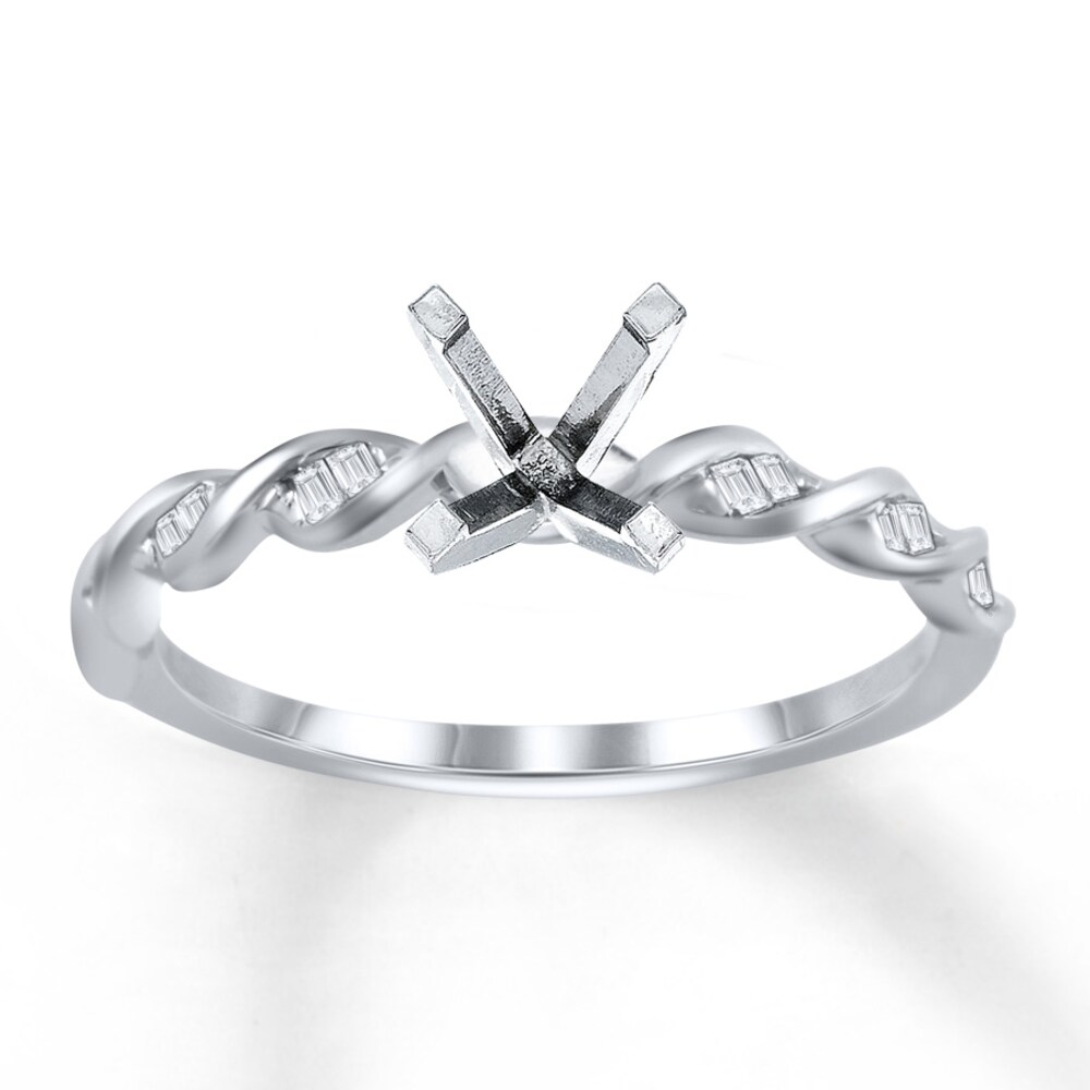 Diamond Ring Setting 1/8 ct tw Baguette 14K White Gold odaQcEeE Diamond Ring Setting 1/8 ct tw Baguette 14K White Gold odaQcEeE