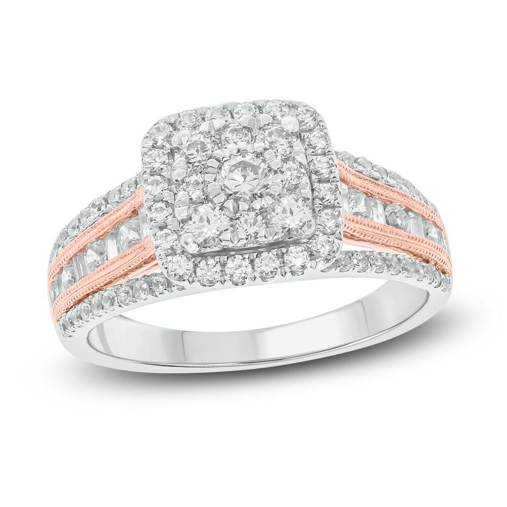 Diamond Engagement Ring 1 ct tw Round 14K Two-Tone Gold p7gQ4brN Diamond Engagement Ring 1 ct tw Round 14K Two-Tone Gold p7gQ4brN