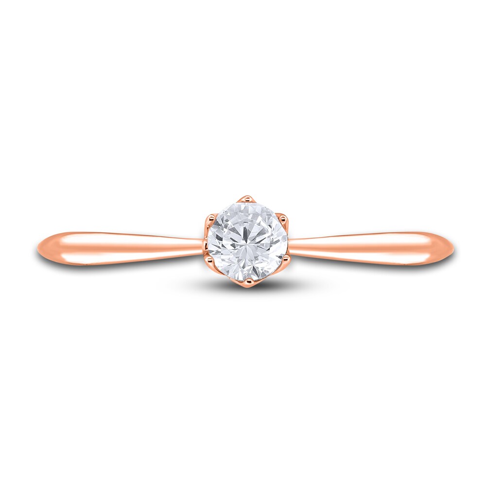 Diamond Cathedral Solitaire Engagement Ring 1/4 ct tw Round 14K Rose Gold (I2/I) pJBO5rRY Diamond Cathedral Solitaire Engagement Ring 1/4 ct tw Round 14K Rose Gold (I2/I) pJBO5rRY