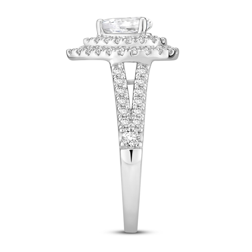 Diamond Engagement Ring 1 ct tw Round/Pear-shaped 14K White Gold pSyHlEWZ Diamond Engagement Ring 1 ct tw Round/Pear-shaped 14K White Gold pSyHlEWZ