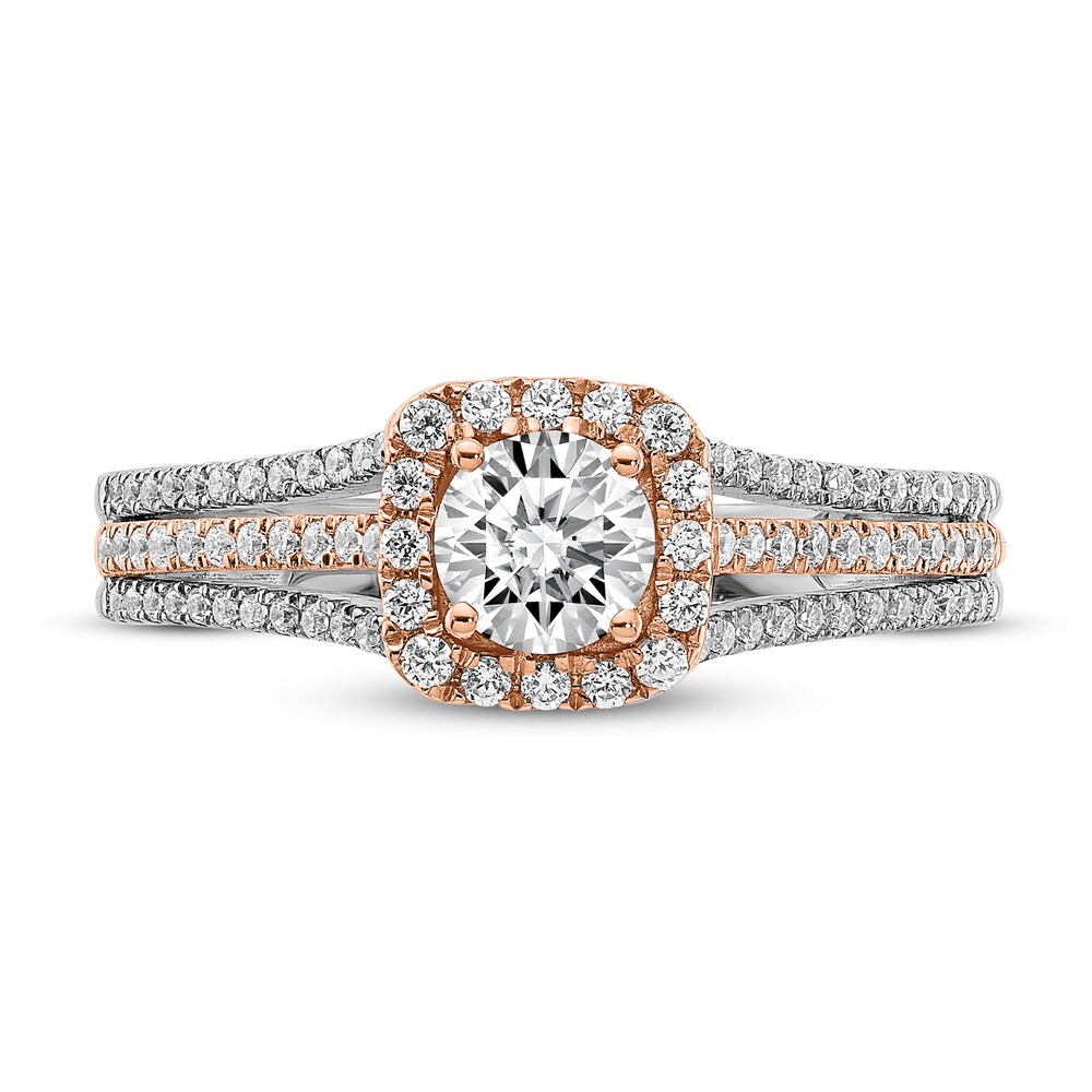 Diamond Engagement Ring 5/8 ct tw Round 14K Two-Tone Gold pTpYQ2Ts Diamond Engagement Ring 5/8 ct tw Round 14K Two-Tone Gold pTpYQ2Ts
