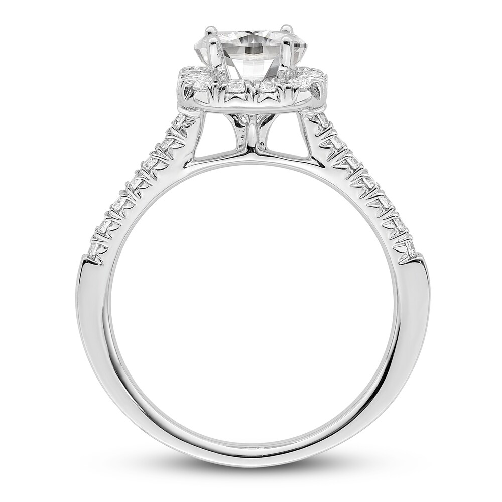 Diamond Halo Engagement Ring 7/8 ct tw Cushion/Round 14K White Gold pUD5qxfj Diamond Halo Engagement Ring 7/8 ct tw Cushion/Round 14K White Gold pUD5qxfj