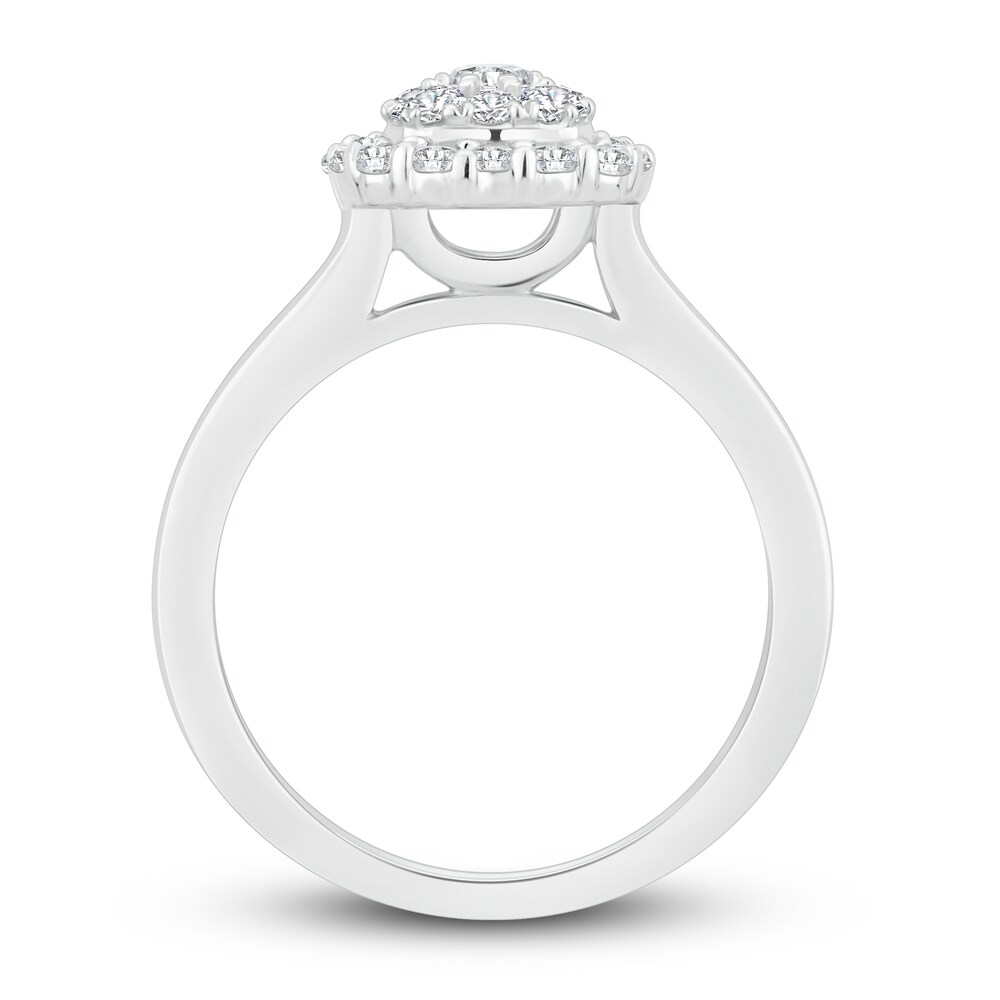 Diamond Engagement Ring 1 ct tw Round 14K White Gold pVNDRQsK Diamond Engagement Ring 1 ct tw Round 14K White Gold pVNDRQsK