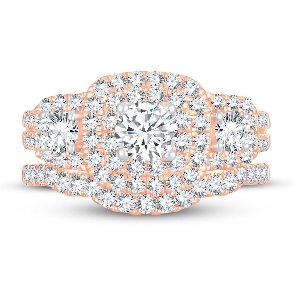 Diamond Bridal Set 2 ct tw Round-cut 14K Rose Gold pZrTFk9D Diamond Bridal Set 2 ct tw Round-cut 14K Rose Gold pZrTFk9D